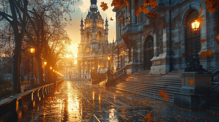 Fototapeta premium Capture the grandeur of Brussels, Belgium created with Generative AI technology