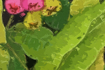 Oil paintings and various flowers, lotus leaves, lotus ponds, mandarin ducks, roses, peonies, flowers, and birds are beautiful