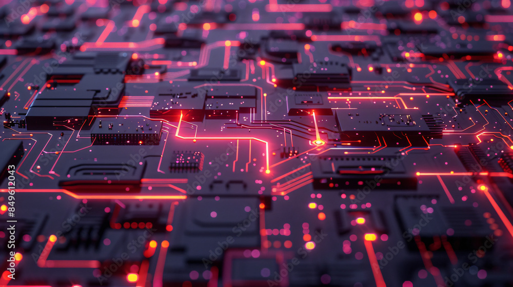 Poster exploring the complex web of modern technology through data transmission in an intricate network