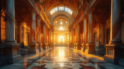 Capture the grandeur of Bucharest, Romania created with Generative AI technology