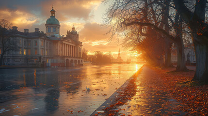 Capture the grandeur of Copenhagen, Denmark created with Generative AI technology