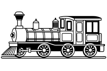 train line art vector illustration