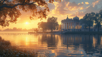 Obraz premium Capture the grandeur of Helsinki, Finland created with Generative AI technology