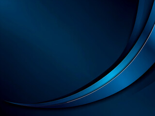 Obraz premium Abstract blue background vector presentation design template with curved lines