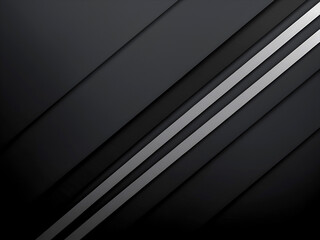 Obraz premium Black background with diagonal lines in dark gray, abstract modern design