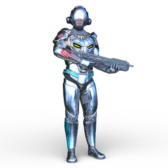 サイバー戦士　3DCGレンダリング