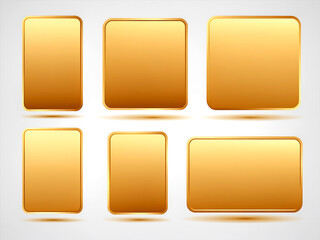 gold gradient rectangular shapes, professional quality