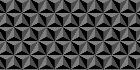 Repeating black and gray geometric shapes for wallpaper or fabric design