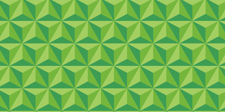 Green seamless geometric wallpaper with repeating shapes