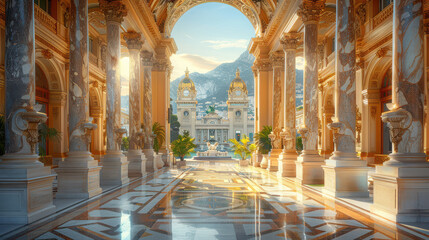 Fototapeta premium Capture the grandeur of Monaco, Monaco created with Generative AI technology