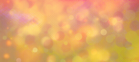 Yellow bokeh widescreen background for Banner, Poster, celebration, event and various design works