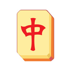 Obraz premium Mahjong icon vector illustration design template