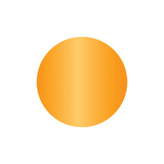 Bright orange circular gradient object, isolated, simplistic geometric illustration. Gradient orange sun symbol, isolated, artwork. Pure circle