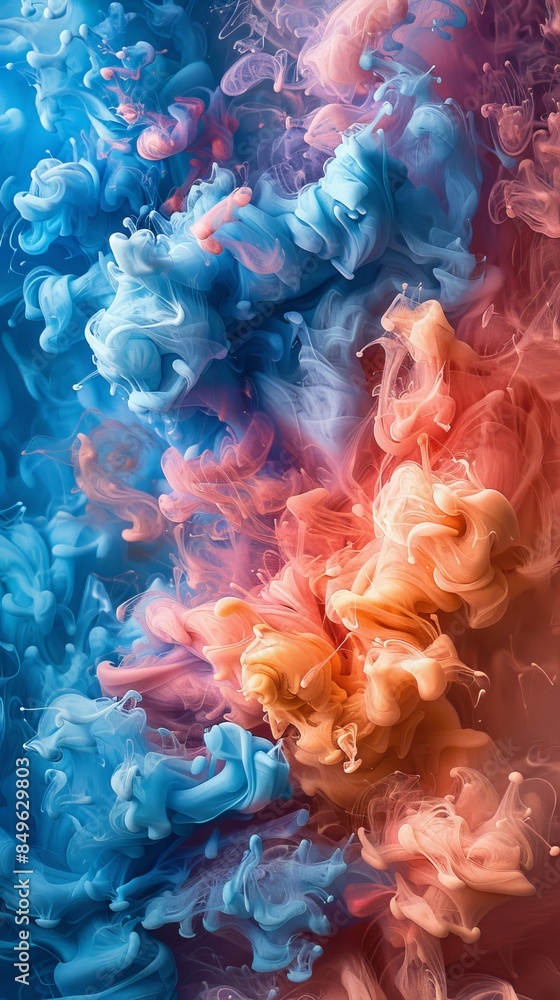 Poster abstract colorful background with bubbles