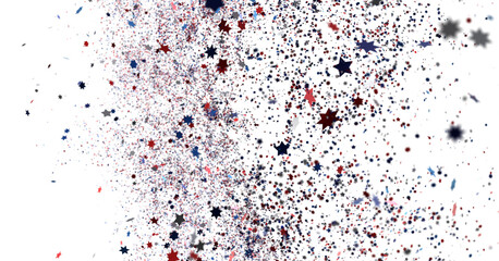 confetti - ndependence day USA banner mockup with confetti confetti in American national colors.