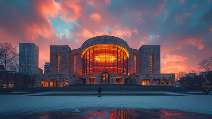 Obraz premium Capture the grandeur of Oslo, Norway created with Generative AI technology