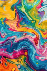 An Abstract marble effect in vibrant multi colored pattern