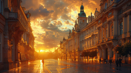 Fototapeta premium Capture the grandeur of Prague, Czech Republic created with Generative AI technology