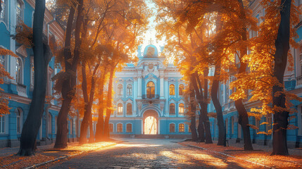 Capture the grandeur of Riga, Latvia created with Generative AI technology