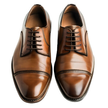 Zapatos de vestirde hombre  marrone sobre fondo transparente