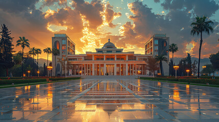 Capture the grandeur of Tirana, Albania created with Generative AI technology