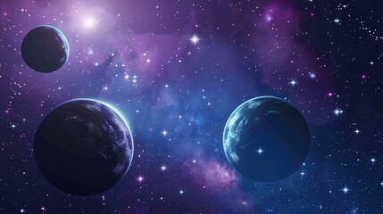 Three planets in sky