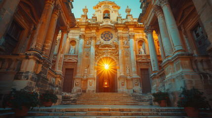 Obraz premium Beautiful Valletta, Malta created with Generative AI technology