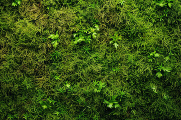 Fototapeta premium A close-up shot of vibrant green moss covering a forest floor