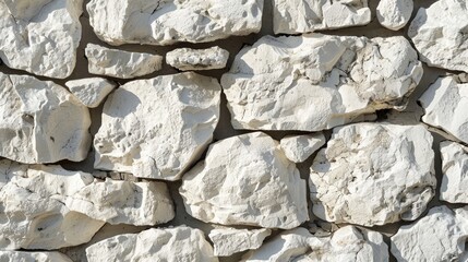 Fototapeta premium Highly detailed fragment of a white stone wall background