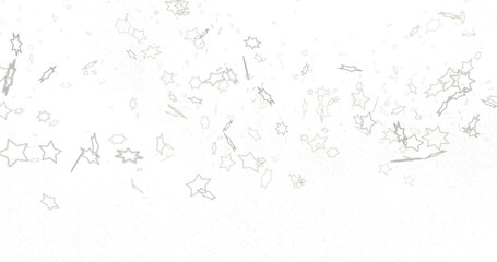 Twinkling Christmas Descent: Striking 3D Illustration Showcasing Falling Festive Twinkling Stars