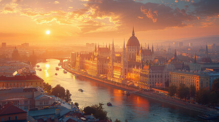 Fototapeta premium Capture the grandeur of Vienna, Austria created with Generative AI technology