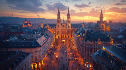 Fototapeta premium Capture the grandeur of Vienna, Austria created with Generative AI technology