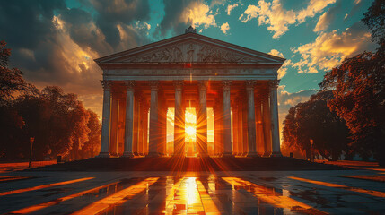 Obraz premium Capture the grandeur of Vilnius, Lithuania created with Generative AI technology