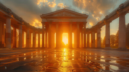 Obraz premium Capture the grandeur of Vilnius, Lithuania created with Generative AI technology