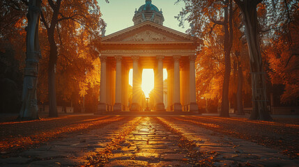 Naklejka premium Capture the grandeur of Vilnius, Lithuania created with Generative AI technology