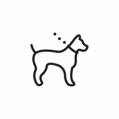 pet dog on leash icon