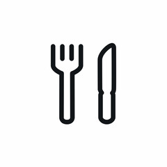 fork knife food cafe icon