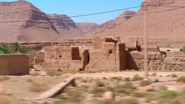 Ziz Valley In Morocco: One Of The Largest Oases In The World. The valley is crossed by the river with the same name (River Ziz Ghriss or Oued Ziz Ghriss)