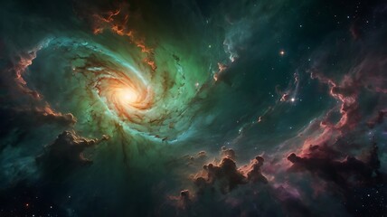 illustration of beautiful galaxy in space full of wonders, endless space wallpaper background