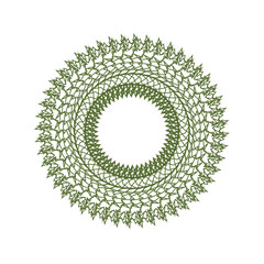 An abstract transparent circular spiral line art pattern design element.