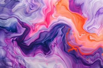Fototapeta premium Flowing Waves of Color: Abstract Art with Swirling Pink, Blue, and Purple Hues