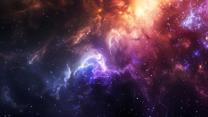 Fototapeta premium Stellar Symphony: An Inspiring View of Teeming Stars and Galaxies