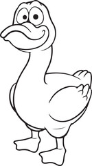 duck cartoon white background