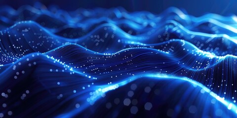 Fototapeta premium Blue Light Wave