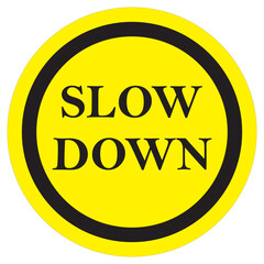  Slow down traffic sign  icon on white background. Slow down sign.  vector illustration. 
