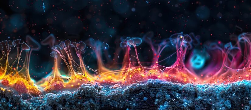 Post synaptic structure revealed by histochemical method