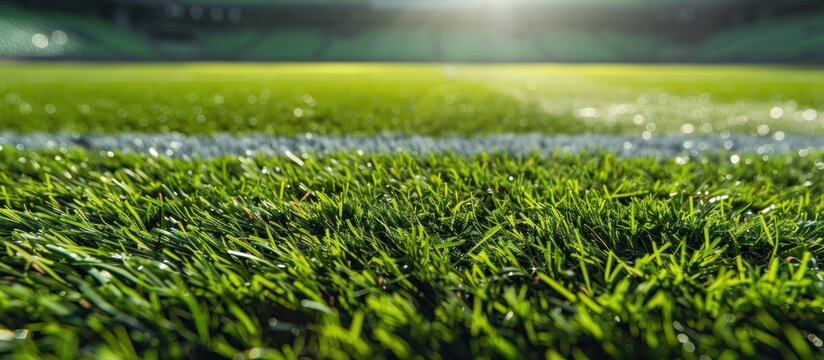 Artificial grass field backdrop