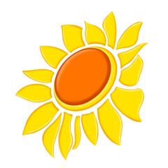 yellow sun flower on transparent background 