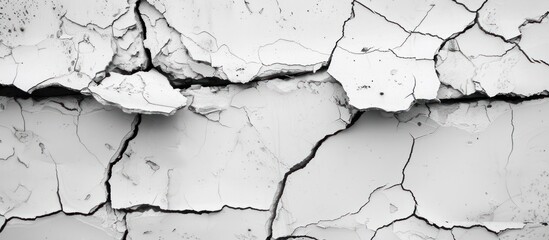Fototapeta premium Cracked white wall