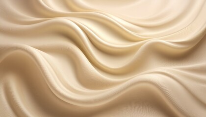 Obraz premium Soft pastel cream shiny satin silk swirl wave background